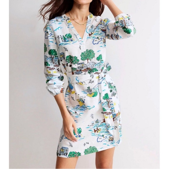 Boden Dresses & Skirts - Boden Cleo Linen dress, NWT in Amalfi Coast pattern